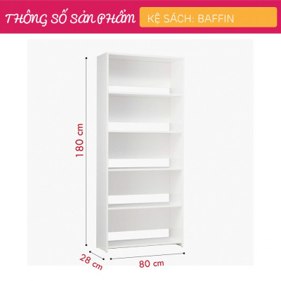Giá đỡ sách trưng bày phòng khách SMLIFE Baffin