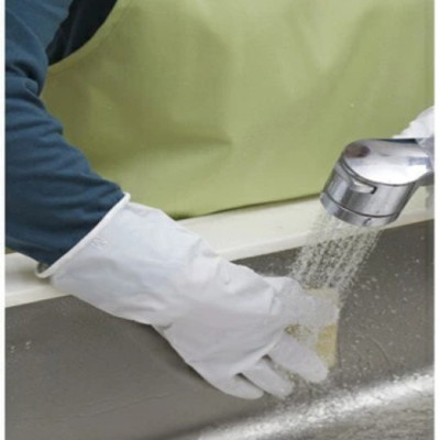 Đôi găng tay cao su Nhật Bản Towa màu trắng 100% cao su tự nhiên cao cấp mềm, dai, bền đẹp & không mùi