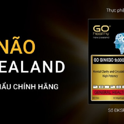 Viên uống bổ não nhập khẩu chính hãng New Zealand GO GINKGO 9000+ (60 viên) hỗ trợ tăng cường tuần hoàn não, cải thiện trí nhớ, tăng khả năng tập trung