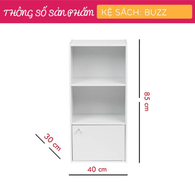 Giá sách gỗ công nghiệp thiết kế đẹp hiện đại tiện nghi SMLIFE Buzz