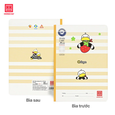 Lốc vở 4 Ô ly 48 trang Hồng Hà School Oringa Galaxy - 0561