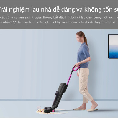 Máy hút bụi lau nhà Lydsto W1 lực hút 17000Pa thông minh tiện lợi - Hàng chính hãng