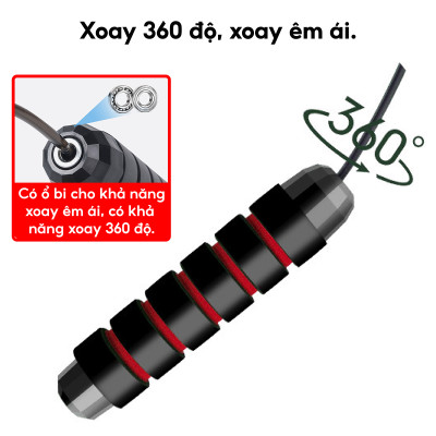 Combo Dây nhảy thể lực lõi thép và kìm bóp tay máy đếm tập gym tại nhà tăng cơ hiệu quả