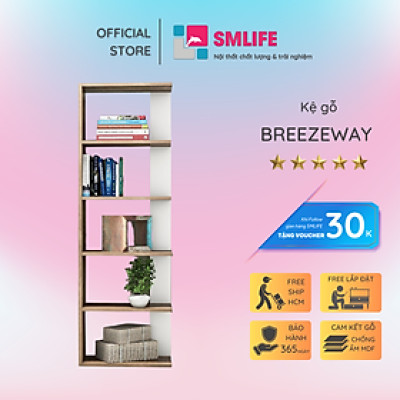 Kệ sách gỗ MDF thiết kế chắc chắn SMLIFE Breezeway