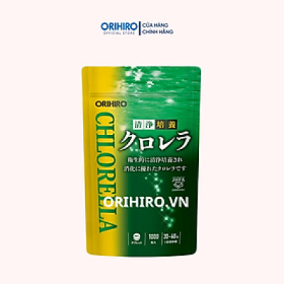 [Mẫu mới] Tảo lục Chlorella hỗ trợ bảo vệ tim mạch Orihiro 1000 viên