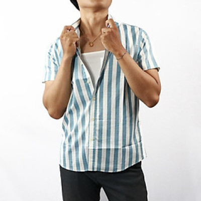 Áo sơ mi nam KING tay ngắn dài họa tiết cho công sở học sinh chất kiệu thoáng mát S01