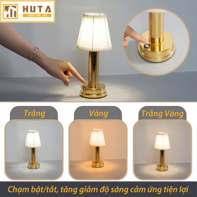 Đèn Bàn Led Quầy Bar HUTA Light For Life RESBED1 Cảm Ứng Điều Chỉnh Độ Sáng Tích Điện Trang Trí Phòng Ăn Nhà Hàng Quán Cà Phê Lounge