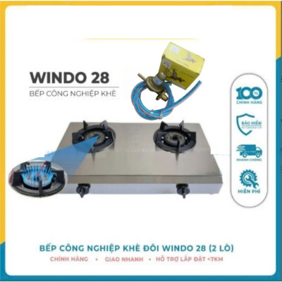 Bếp Khè Đôi WINDO 2 Lò bán Công Nghiệp Áp Cao - Hàng Chính Hãng