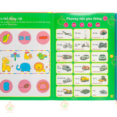(Bản nâng cấp 2022) Sách nói Điện tử Song ngữ Anh - Việt cho trẻ em - Sách điện tử đa chức năng giáo dục sớm