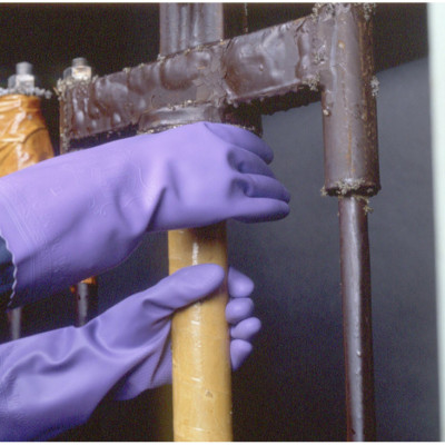 Găng tay cao su mềm mịn tự nhiên cao cấp Shaldan Vinyl màu tím - Made in Japan