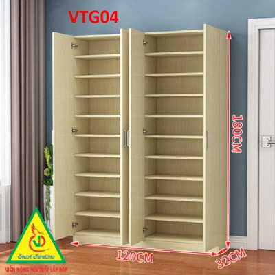 Tủ Giày Hiện Đại Nhiều Ngăn Để Giày, Tiết Kiệm Diện Tích VTG04 - Nội thất lắp ráp Viendong Adv