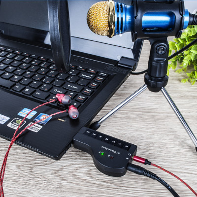 SOAIY Usb sound 8.1 âm thanh sống động - HIFI Magic Voice 8.1 CH - Hàng Nhập Khẩu