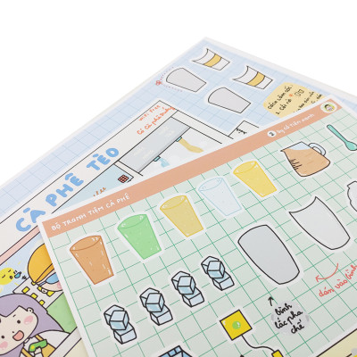 Bộ Tranh Tương Tác Cô Tiên Xanh - Tiệm Cà Phê Tèo