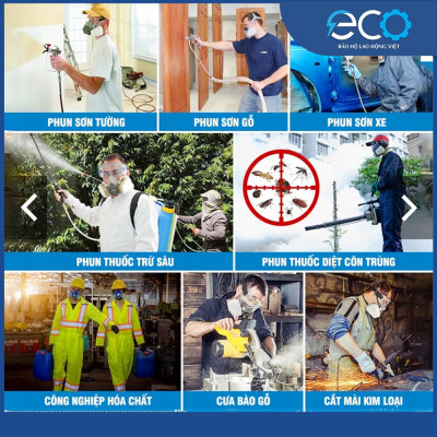 Combo (7 món) mặt nạ phòng độc 3M 7501, 7502 kết hợp phin lọc 3M 6003, tấm lọc bụi 5N11 cùng nắp giữ 501  lọc hơi độc Hơi hữu cơ vô cơ Phun sơn Phun xịt thuốc sâu Mặt nạ chính hãng 