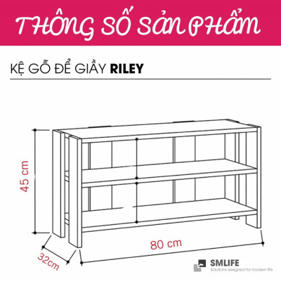 Kệ để giầy đẹp cho gia đình SMLIFE Riley