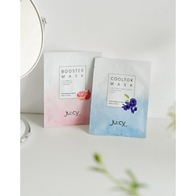 Combo 10 mặt nạ Jucy dưỡng trắng cấp ẩm(5 mask booster + 5 mask Cooltox) 