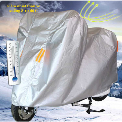 Bạt Phủ Áo Trùm Xe Máy Vải Dù Che Mưa Nắng Thời Tiết Khắc Nghiệt Loại Lớn Cho Dòng Xe Tay Ga - Xe Số Thông Dụng MINIIN