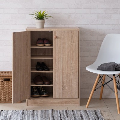 TỦ GIÀY 5 TẦNG 2 CÁNH MỞ HIỆN ĐẠI ECOFURNIX GT2118