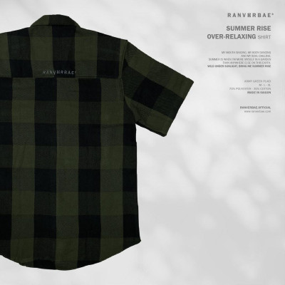 Áo Sơmi RANV RBAE ARMY OVER-RELAXING Xanh Rêu