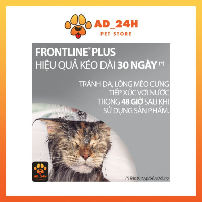 1 tuýp FRONTLINE PLUS nhỏ gáy sạch ve rận,, bọ chét cho Mèo 