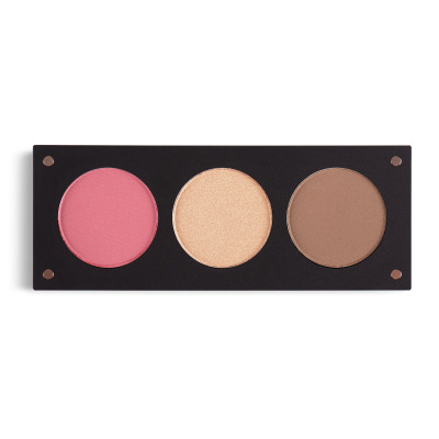 Bộ trang điểm má hồng, bắt sáng, tạo khối 3in1 Face Palette + Kem lót có nhũ Moonlight Primer - Inglot