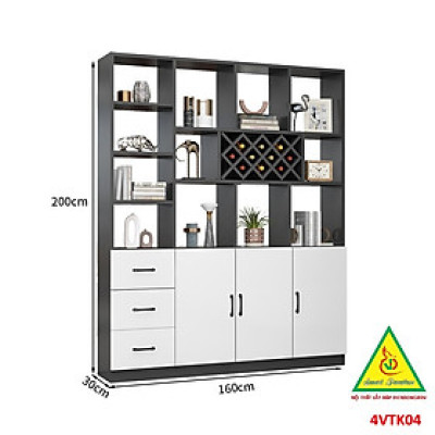 Vách ngăn kiêm tủ rượu trang trí phòng khách , nhà bếp 4VTK04 - NỘI THẤT LẮP RÁP VIENDONGADV