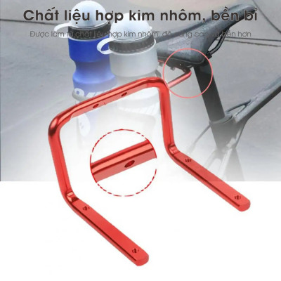 Giá gắn bình nước đôi hợp kim nhôm SSJ-02, giá cố định dưới yên xe đạp mở rộng (không kèm gá bình) phù hợp xe đạp địa hình, xe đua, fixed gear, khung nhôm kèm phụ kiện- Mai Lee