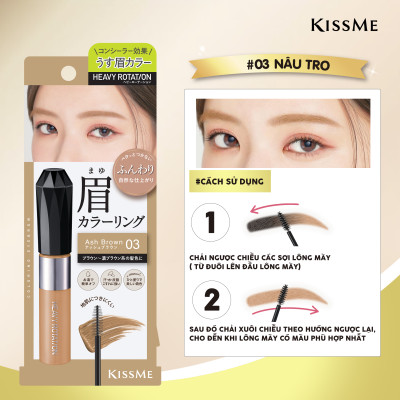 Mascara Chải Đổi Màu Lông Mày EX Kissme Heavy Rotation Chống Trôi Siêu Bền Màu Nâu Tro EX Kissme Heavy Rotation 8 G