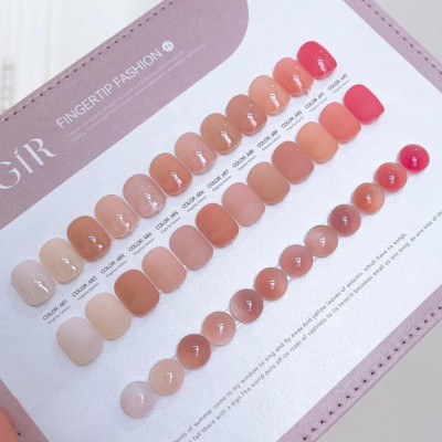 Set Sơn Gel Màu Nude BUBGIR 12 Màu Số 41 Tông Nâu thạch trà sữa Nude, Hồng Nude đậm , Đỏ Nude Chai 15ml Làm Nail Siêu Bóng Đặc Mướt, Tặng Bảng Màu