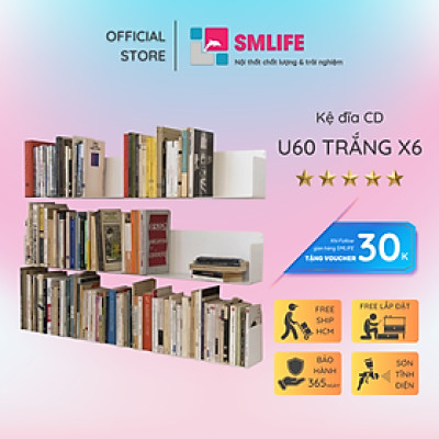 Kệ trang trí treo tường chữ U60 (set 6)