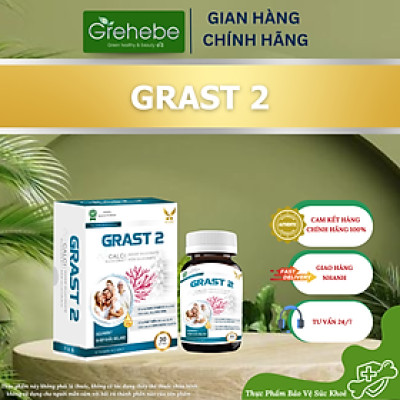  [TPBVSK] GRAST 2 – Viên uống Hỗ trợ bổ sung canxi hữu cơ (Lọ 30 viên)