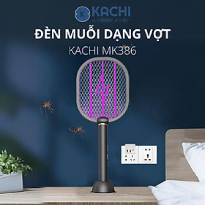 Đèn muỗi có chức năng vợt muỗi Kachi MK386 với đế sạc tích hợp - hàng chính hãng