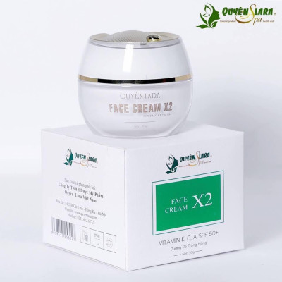 Kem Dưỡng Da FACE CREAM X2 Quyên Lara 30g, Giúp Da Trắng Hồng, Săn Chắc, Mờ Vết Thâm Nám, Chống Lão Hóa, Tạo 1 Lớp Trang Điểm Nhẹ Nhàng Tự Nhiên