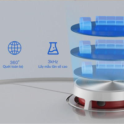 Robot hút bụi lau nhà tự động thông minh Lydsto W3 lức hút 5000Pa diện tích hoạt động 200m2 - Hàng chính hãng