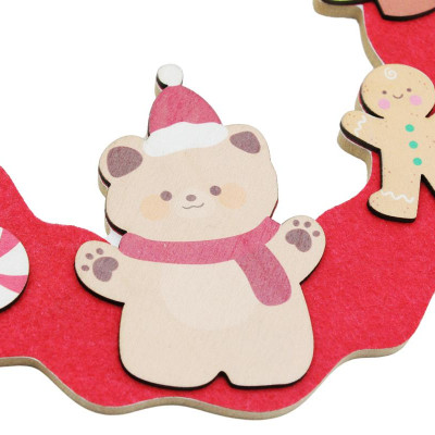 Bảng Gỗ Treo Tường Trang Trí Giáng Sinh - Bách Mộc - Noel Gấu