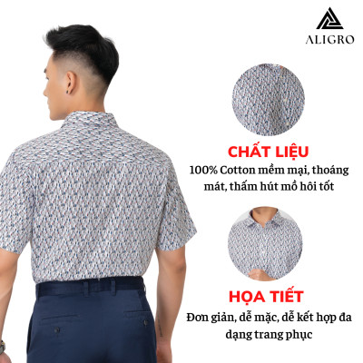 Áo sơ mi cộc tay nam Aligro ALGS-C90