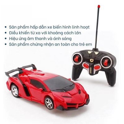 Xe Ô Tô Điều Khiển Từ Xa, Xe Ô Tô Biến Hình Thành Robot, Đồ Chơi Thông Minh, Đồ Chơi Trẻ Em HT SYS