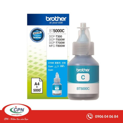 Mực in phun Brother BT-5000 dùng cho máy T300/T700/T800/T310/T510/T710/T810/T910/T4000/T4500- Hàng chính hãng