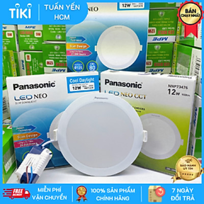 Đèn LED âm trần Downlight Đổi màu Panasonic Neo Slim Công suất (9W,12W) siêu mỏng, nguồn rời, Model NNP72276, NNP73476