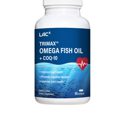 VIÊN UỐNG DẦU CÁ BỔ SUNG OMEGA HỖ TRỢ TIM MẠCH LAC TRIMAX OMEGA FISH OIL + COQ-10 (60 VIÊN)