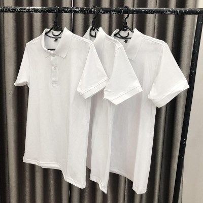 Áo Thun Có Cổ Cá Sấu 4 Chiều Trắng