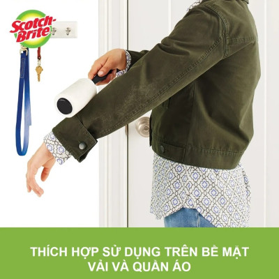 Cây lăn bụi siêu dính loại lớn 56 lớp Scotch-Brite 3M 837R - xé dễ dàng, không để lại keo, lấy sạch bụi bẩn