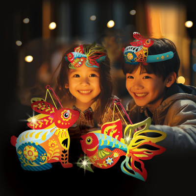 Lồng đèn trung thu Happy KiBu - Lồng đèn sáng tạo, Ánh sáng đêm trăng hình Cá