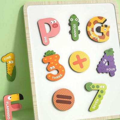 Bộ chữ cái, chữ số nam châm Mideer cho bé từ 3 tuổi trở lên học chữ cái nhận biết con vật và ghép từ đơn giản