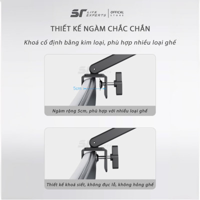 Gối Tựa Đầu Ghế Văn Phòng, Gối Kê Cổ Cao Su Non, Ngàm Khóa Cố Định Trên Ghế Giảm Mỏi Vai Gáy- Sairui