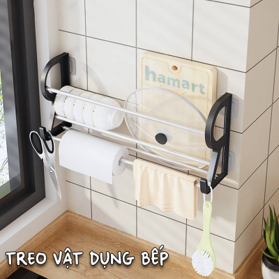 Giá Để Giày Dép Dán Tường 2 Tầng Chữ R Móc Treo Đồ Đa Năng Nhà Tắm Decor 4 Miếng Chữ U Siêu Dính