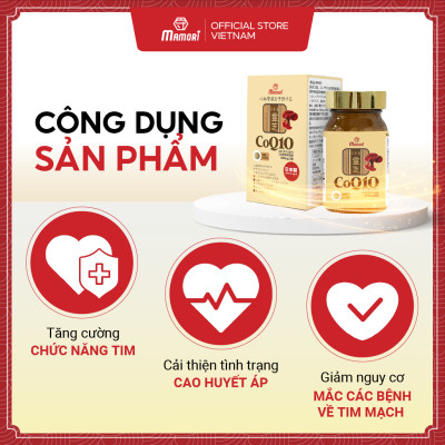 Combo 2 hộp viên uống MAMORI COQ10 giúp giảm cholesterol, giảm nguy cơ mắc bệnh tim mạch (300mg x 60viên)