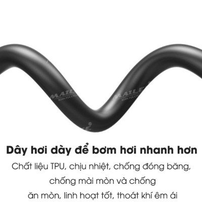 Bơm Chân Mini Di Động FP-9809E cho Xe máy/ xe đạp/ xe ô tô, ống đôi, 170 psi, vỏ nhựa ABS, lõi bơm nhôm, van đa năng 2 lỗ đa dụng - Mai Lee