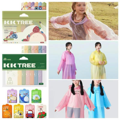 Set 7 áo mưa nén Mỏng dùng 1 lần cho bé và người lớn Linh Chi Bedding- Giao mầu ngẫu nhiên