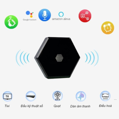 Bộ Điều Khiển Hồng Ngoại Hunonic Ir Smart Pro- Điều Khiển Điều Hòa, Quạt, Tivi...Từ Xa Qua Điện Thoại Qua Wifi, BH 1 Năm